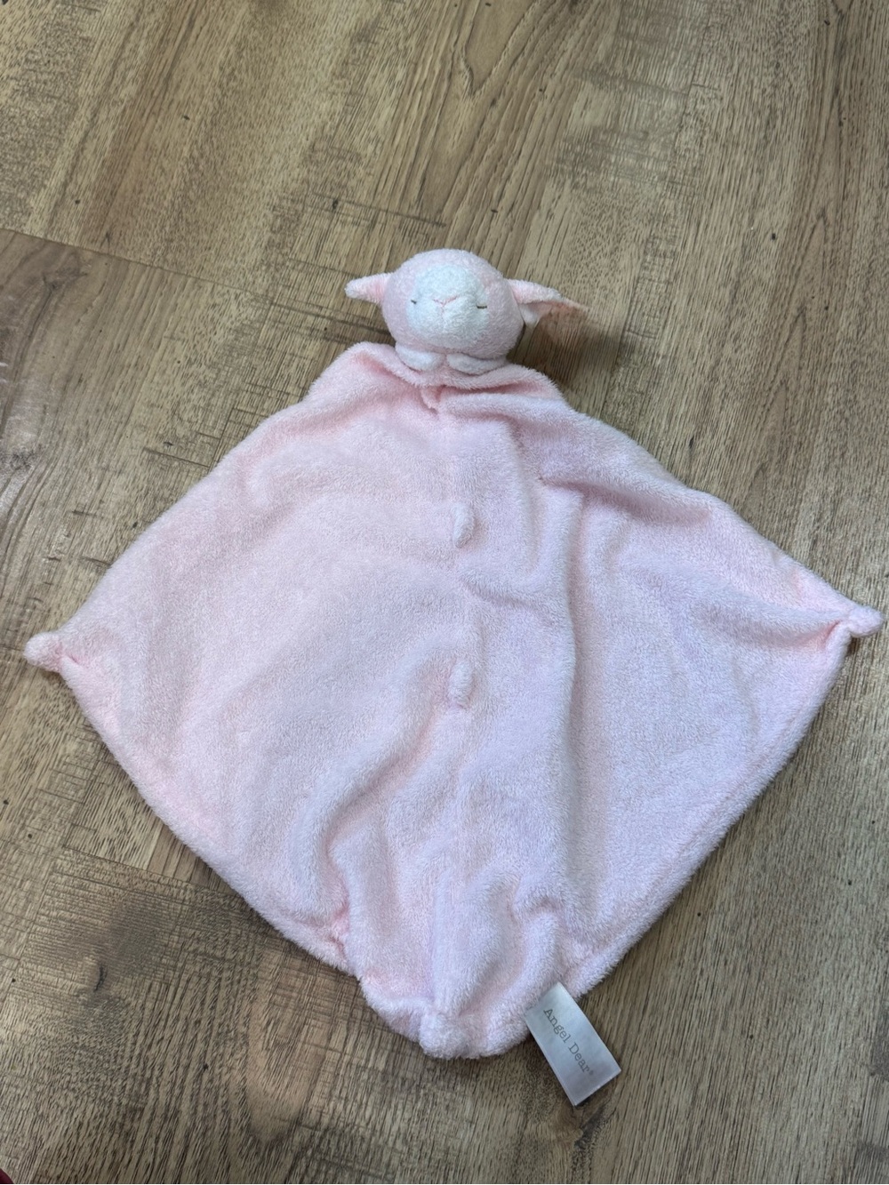 Angel Dear Pink Plush Lovey Blanket